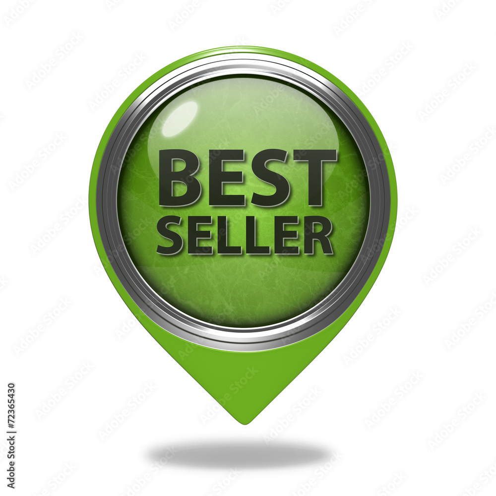 Best seller pointer icon on white background Best seller pointer icon on white background