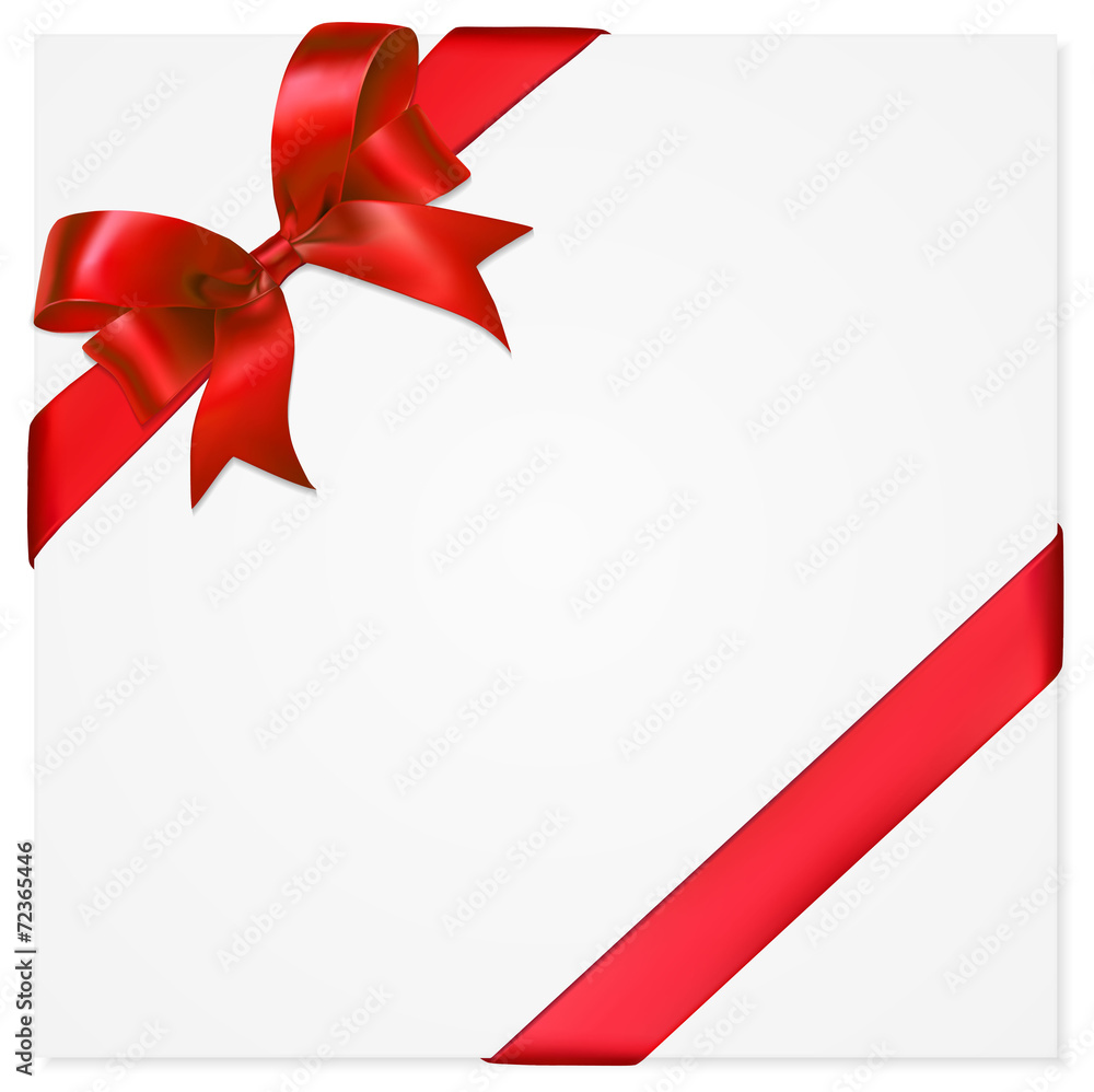 Red gift bows with ribbons. Vector. Red gift bows with ribbons. Vector.
