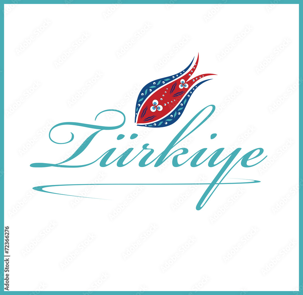 Obraz premium türkiye tipografi