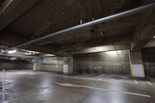Empty underground car parking space at modern building © torsakarin