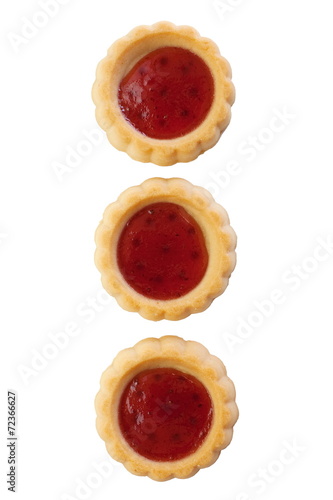 sour and sweet strawberry jam in soft delicious tartlet