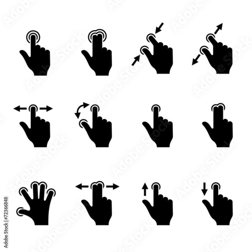 Gesture Icons Set for Mobile Touch Devices.