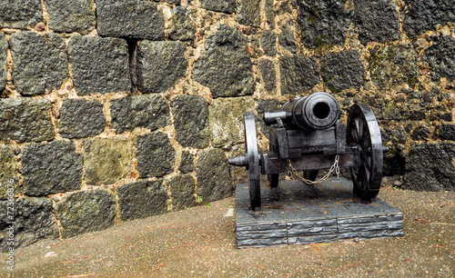 Ancient cannon guard in the old fortress