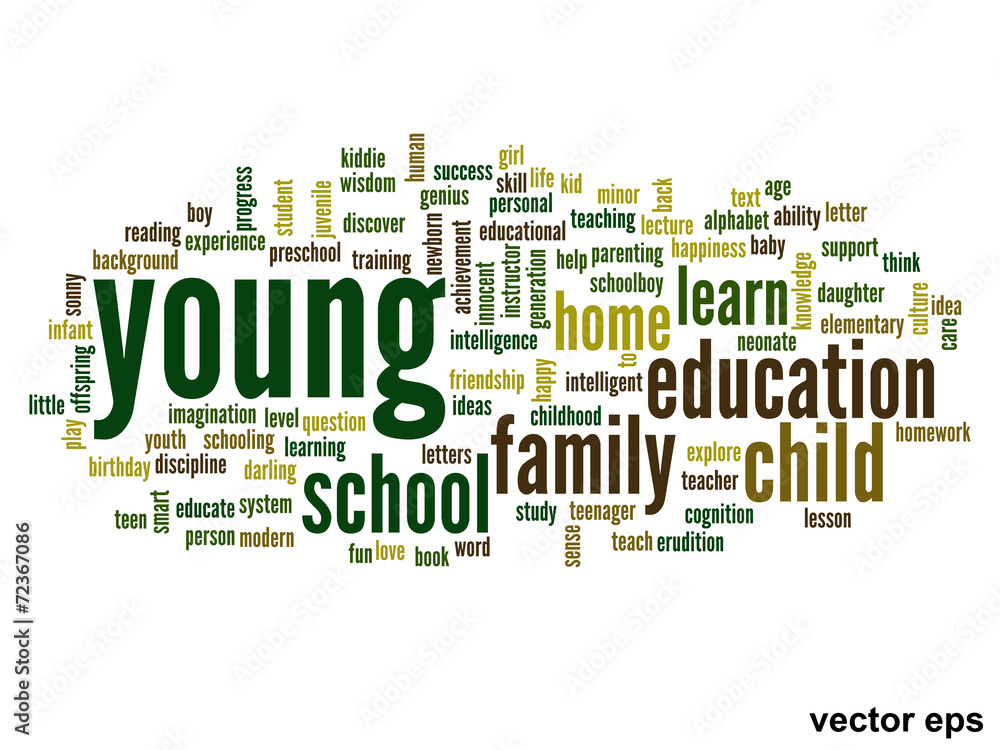 Vector conceptual education word cloud Vector conceptual education word cloud