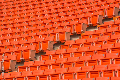 stadium  red seats on stadium steps bleacher