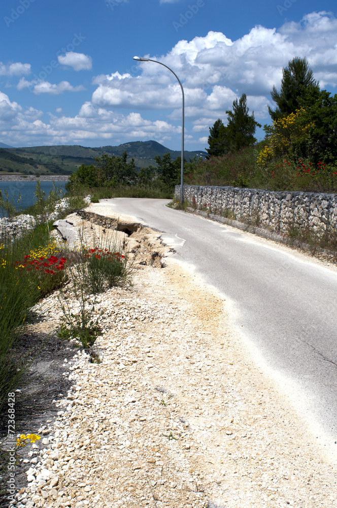 landslide road