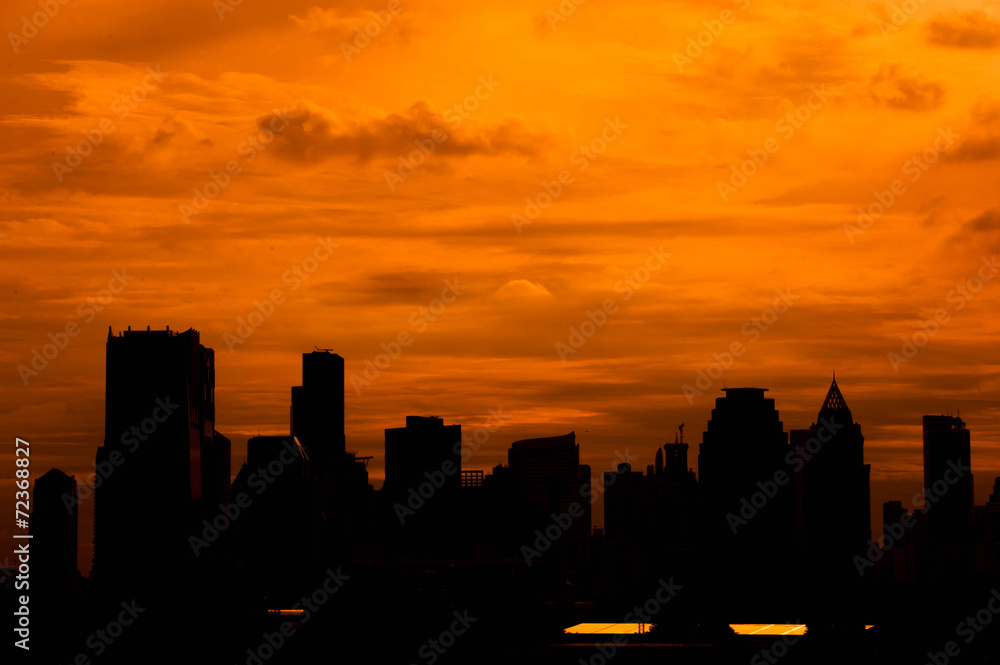 Naklejka premium City silhouette