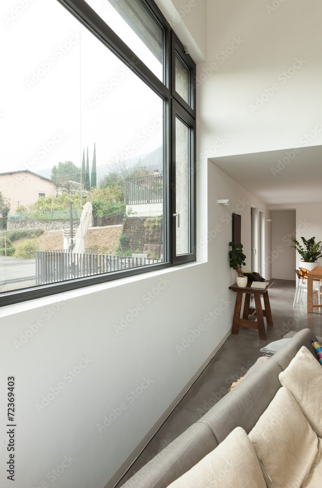 apartment, detail of the living room with window apartment, detail of the living room with window