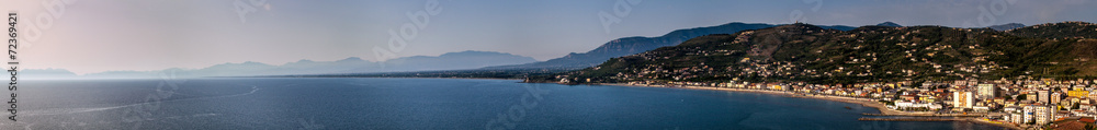 Aerial view of a coast in Agropoli