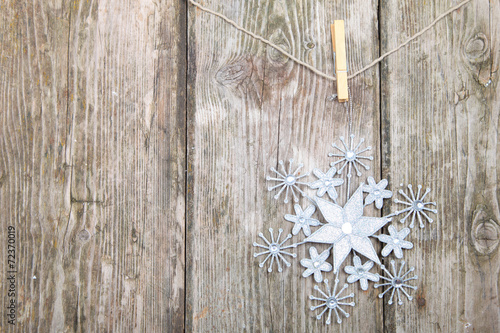 Snowflake on a rope