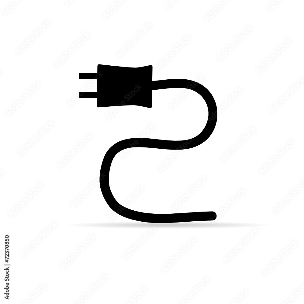 plug icon in black vector illustration plug icon in black vector illustration