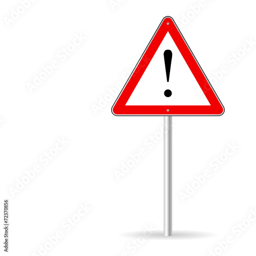 warning traffic sign vector