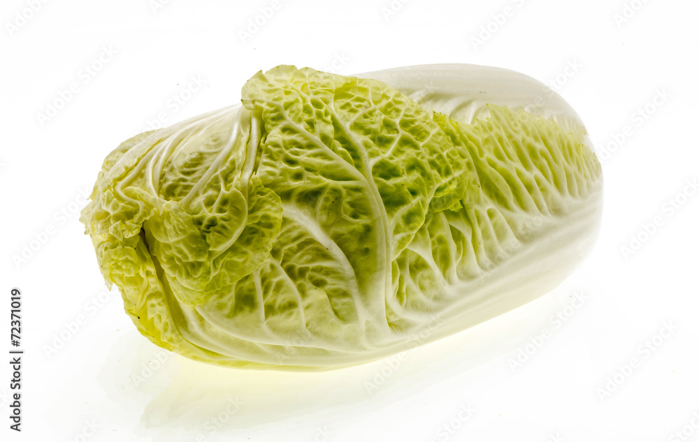 Fresh lettuce (baby cos) on white background Fresh lettuce (baby cos) on white background