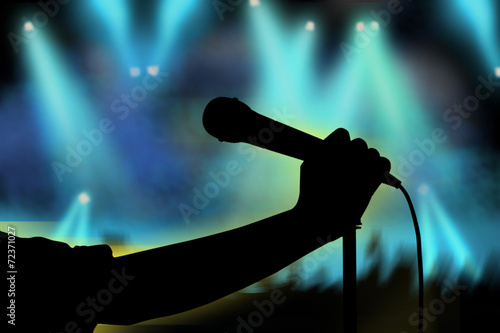 Hand of the singer