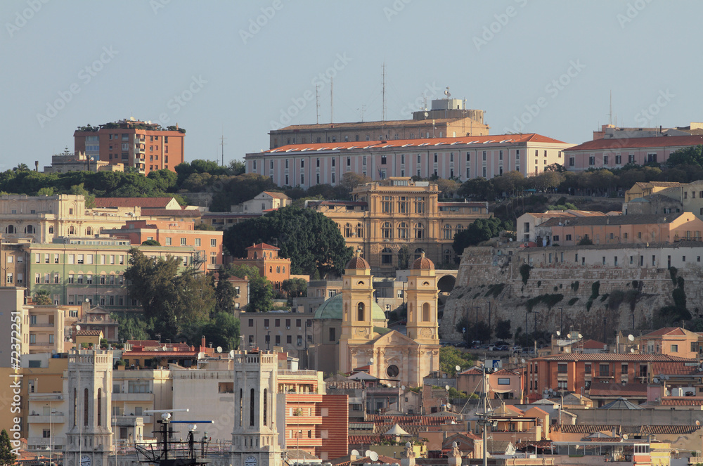 City on hill. Cagliari, Sardinia