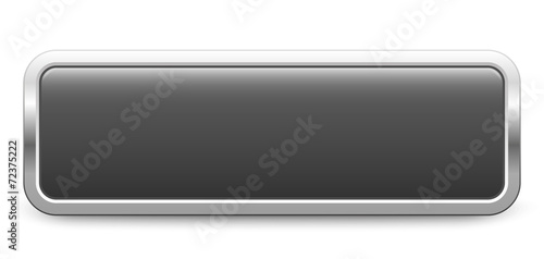 Long rectangular template - dark gray metallic button