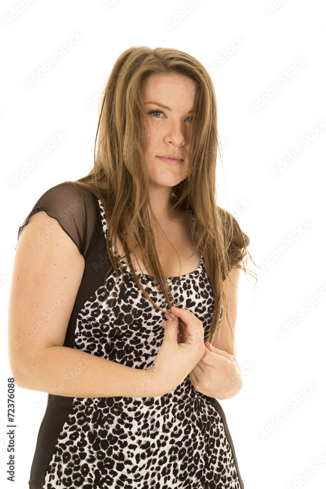 woman black and white dress hair messy woman black and white dress hair messy