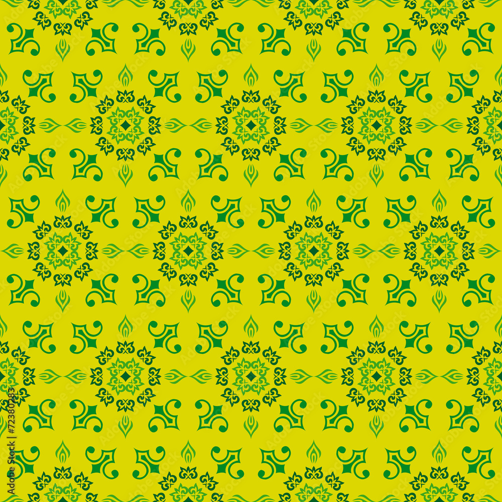 Classical yellow renaissance style seamless pattern Classical yellow renaissance style seamless pattern