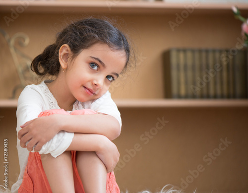 Konstfotografi Portrait of cute little hispanic girl