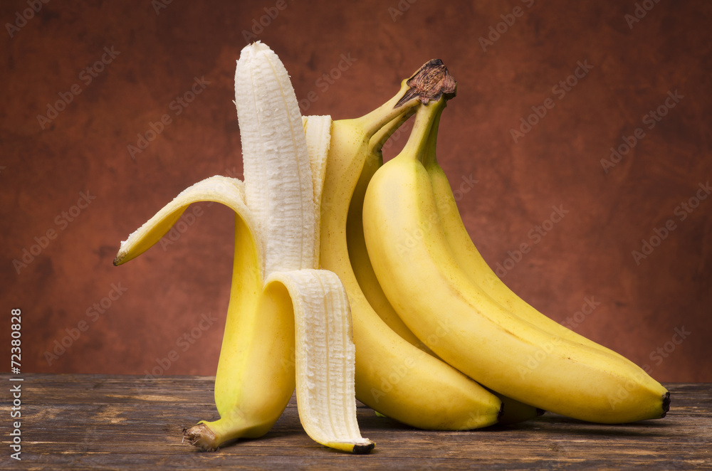 banane still life - obrazy, fototapety, plakaty 