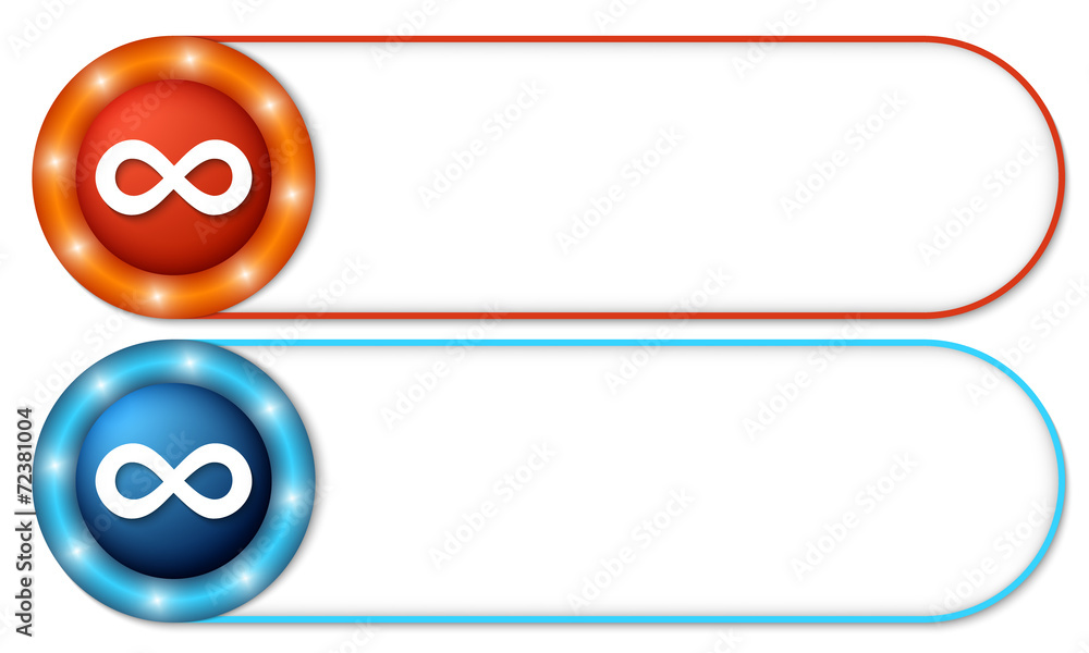 set of two buttons with infinity symbol set of two buttons with infinity symbol