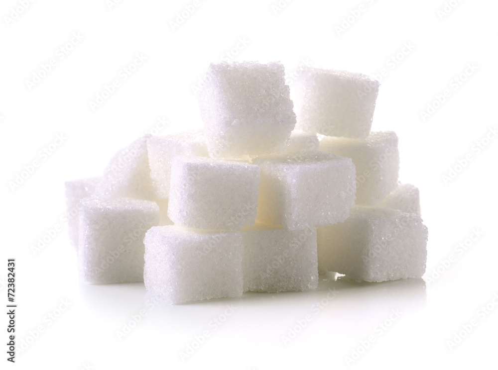 sugar cube on white background sugar cube on white background