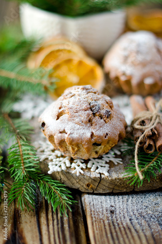 Christmas cake with candied fruit