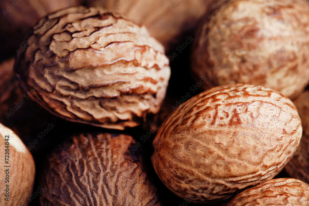 Nutmegs close up Nutmegs close up