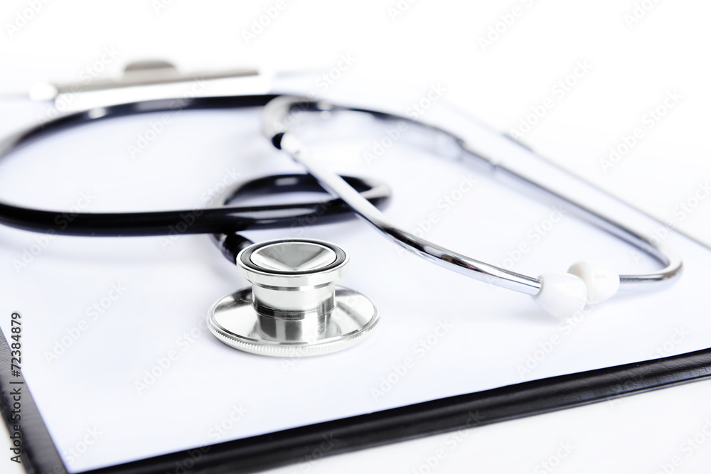Stethoscope on light background Stethoscope on light background