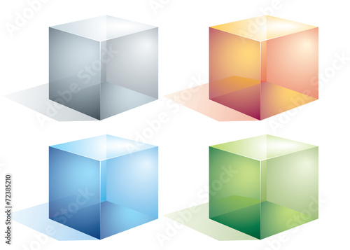Transparent cubes photo