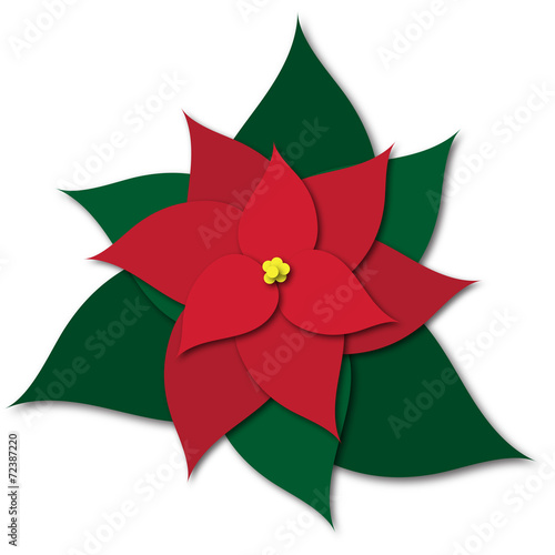 Poinsettia in felt