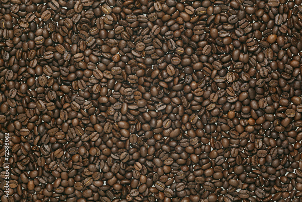 Caffe edition, coffee beans on white background Caffe edition, coffee beans on white background