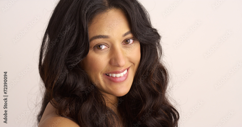 Mexican woman smiling and laughing Mexican woman smiling and laughing