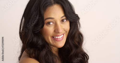 Mexican woman smiling and laughing