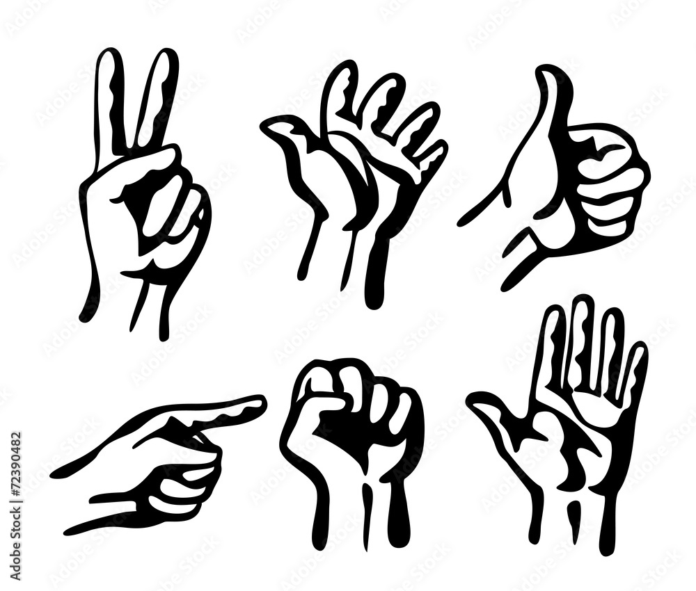 Vector hands Vector hands
