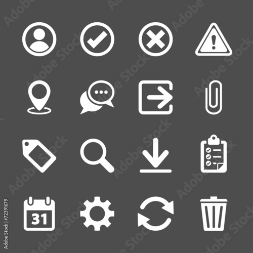 toolbar icon set, vector eps10