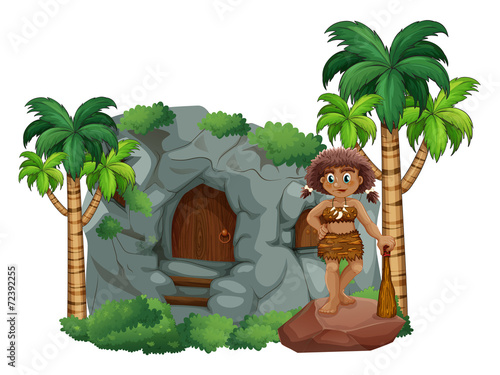 Caveman and cave