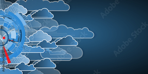 Integration technology with nature, sky. Best ideas for Business