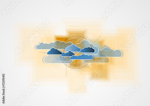 Integration technology with nature, sky. Best ideas for Business