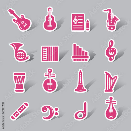 Music Color Icon Label