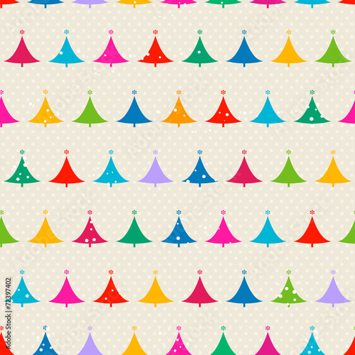 christmas trees seamless pa...