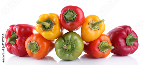 Peppers isolated on white