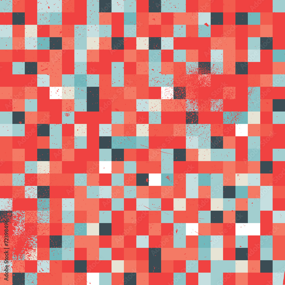 A pixel art style background with a grunge texture A pixel art style background with a grunge texture