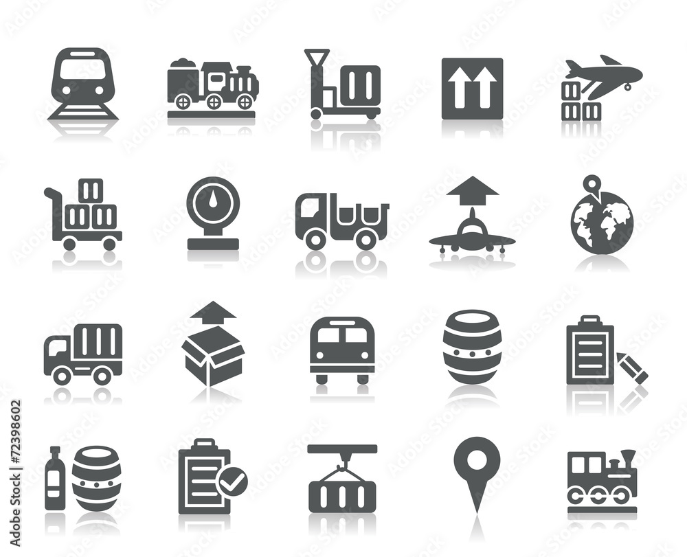 Logistics and Transport Icons Logistics and Transport Icons