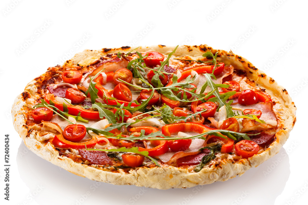 Pizza on white background Pizza on white background