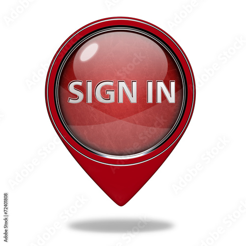 Free Download sign in pointer icon on white background - GFXLoad
