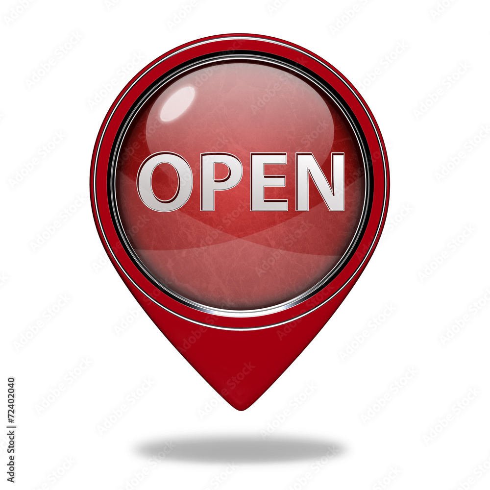 open pointer icon on white background