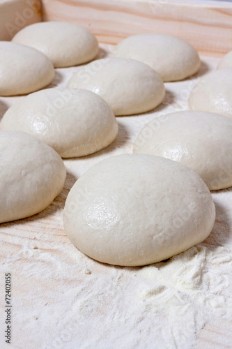 Dough balls, italian pizza