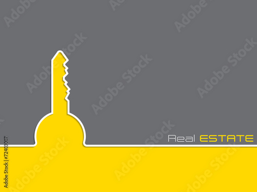 Real estate advertising with key