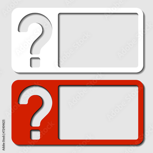 vector paper frame question mark